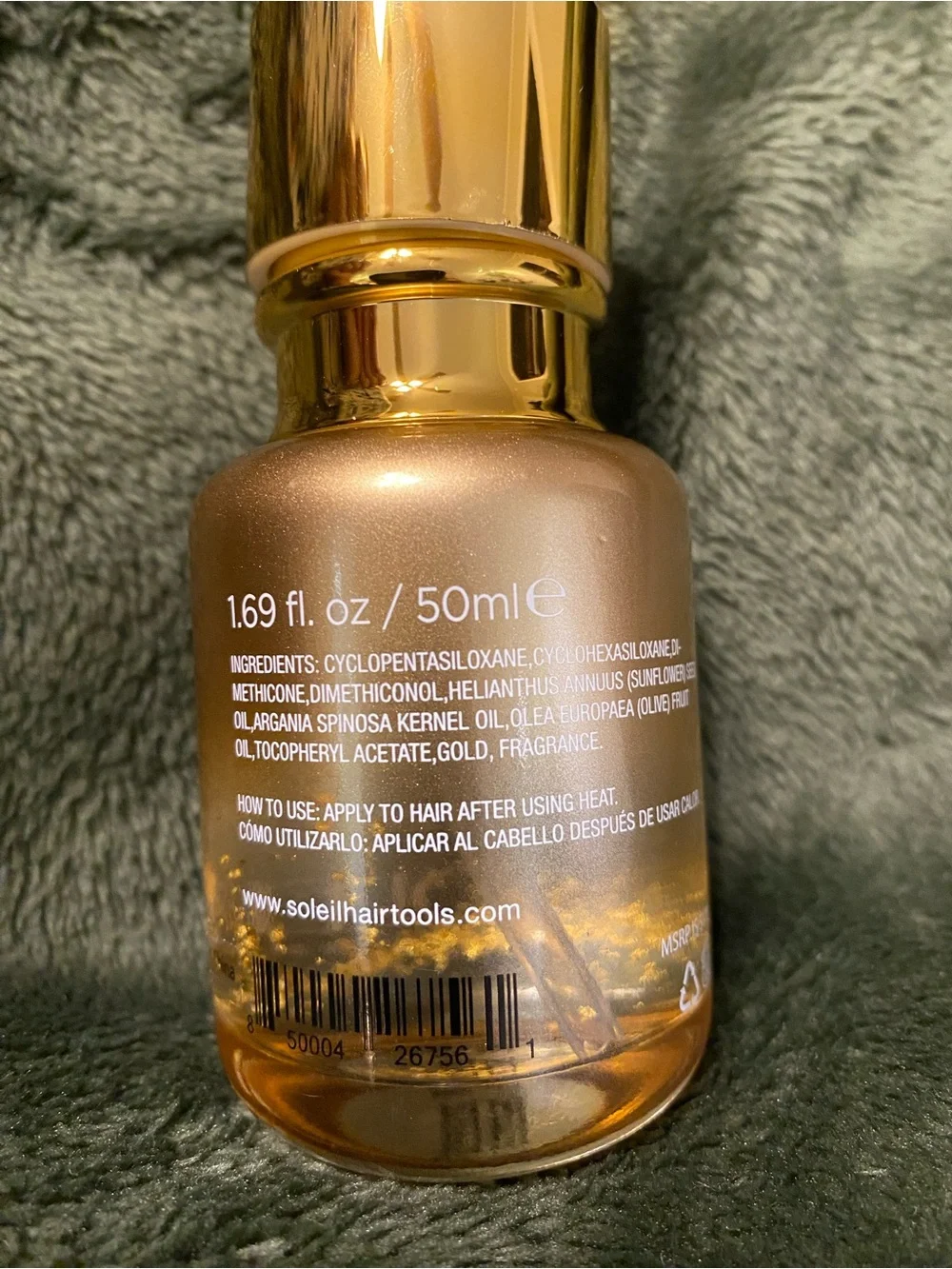 Soleil The Perfect Oil 24K Argan Healing Oil - Gold